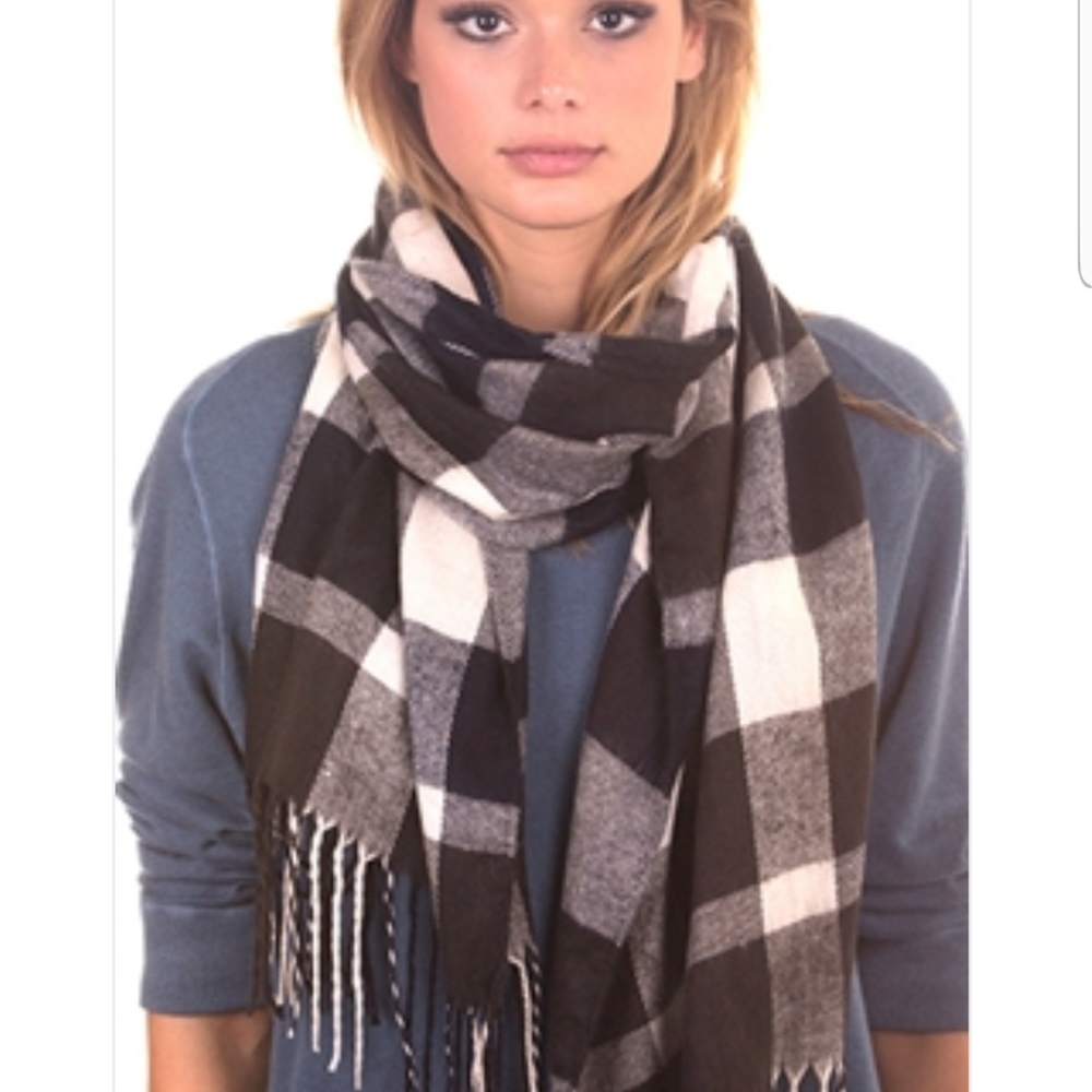 WAS  $75. PLUSH Unisex Ultra Soft Plaid Scarf $75 online